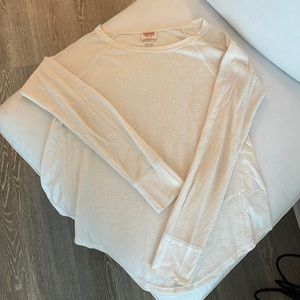 Mossimo Waffle Material Cream Long Sleeve